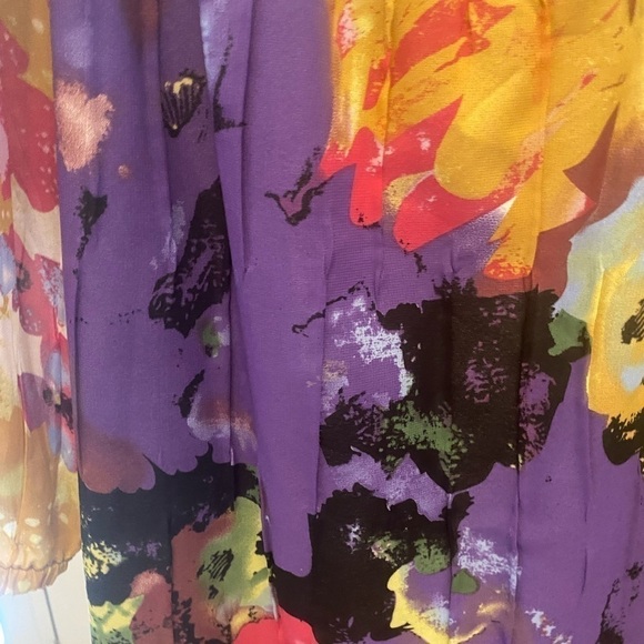 Oleg CASSINI FLORAL DRESS SIZE 10 - Picture 4 of 7